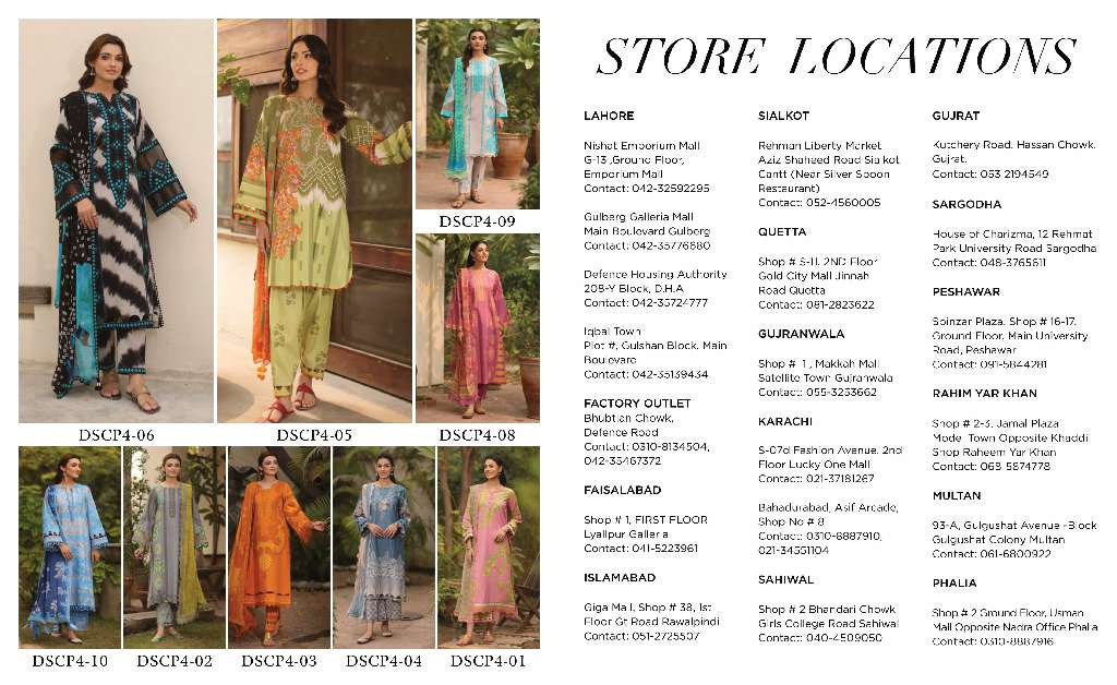 CHARIZMA C-PRINTS WHOLESALE 3 PCS PRINTED LAWN COLLECTION ORIGINAL PAKISTANI SUITS