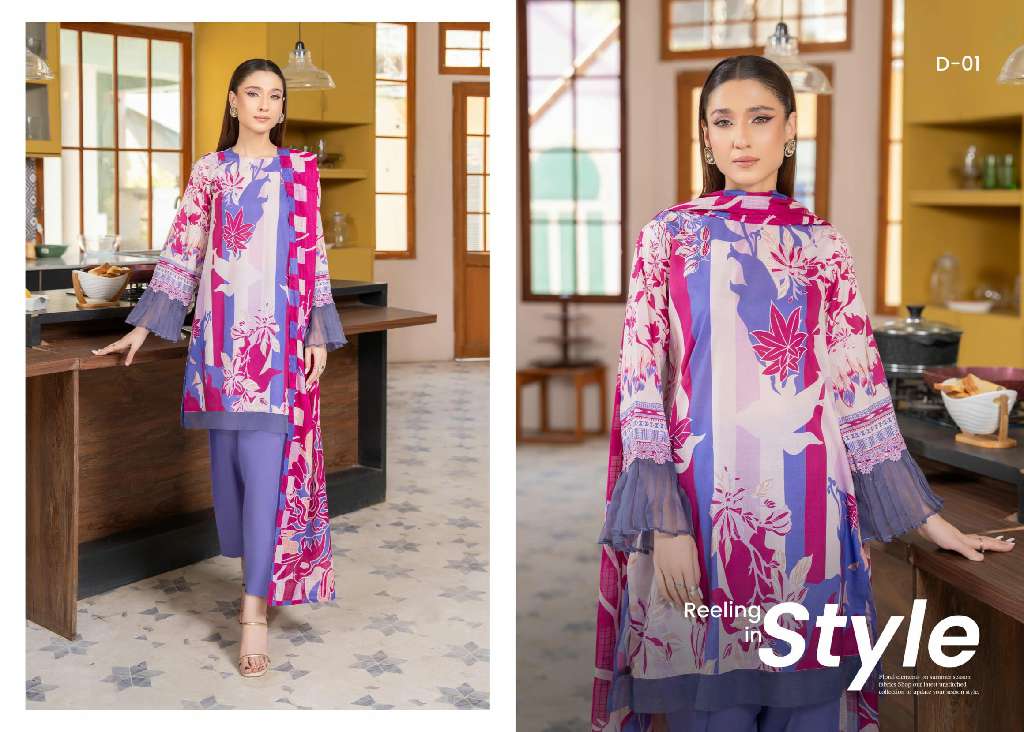 AEMI UNSTITCHED 3 PCS LAWN COLLECTION FOR SUMMER 2025 ORIGINAL PAKISTANI SUITS
