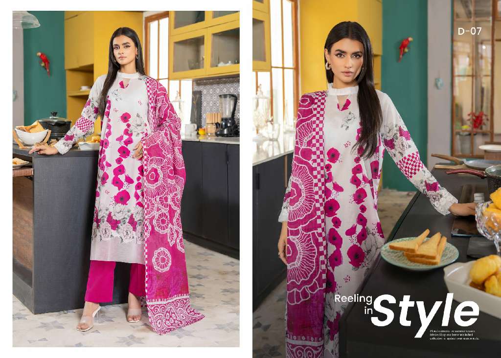AEMI UNSTITCHED 3 PCS LAWN COLLECTION FOR SUMMER 2025 ORIGINAL PAKISTANI SUITS
