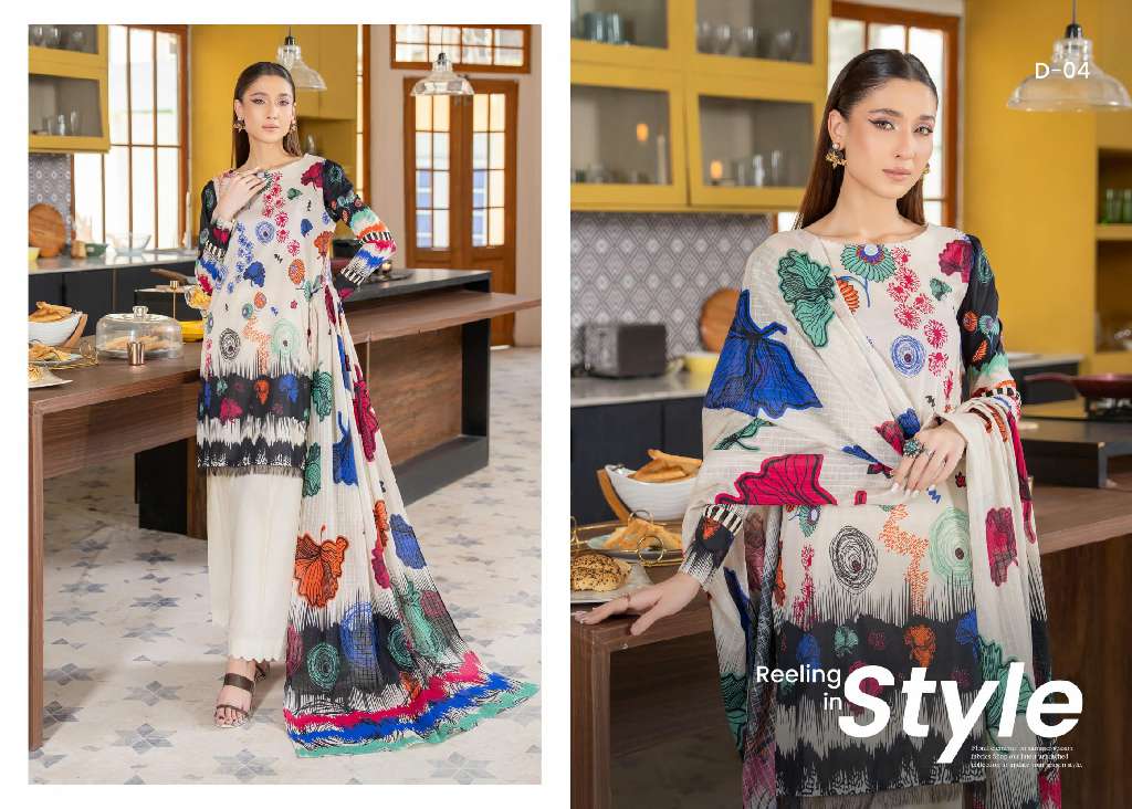 AEMI UNSTITCHED 3 PCS LAWN COLLECTION FOR SUMMER 2025 ORIGINAL PAKISTANI SUITS