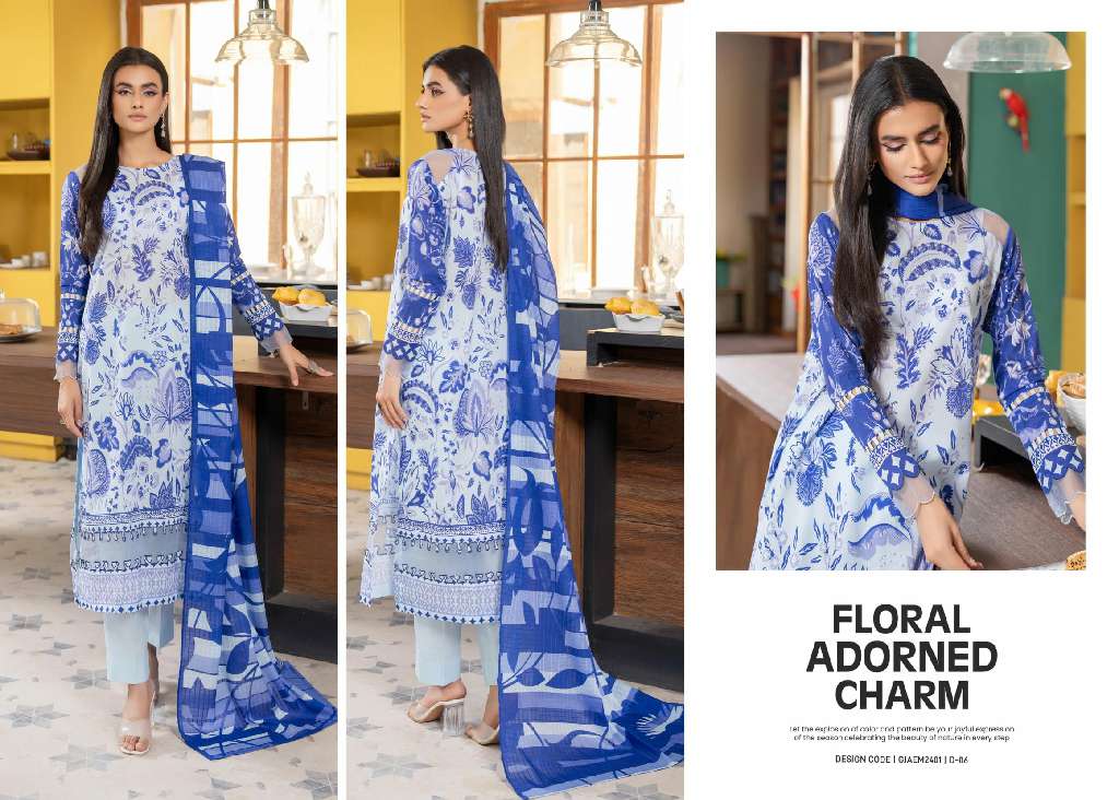 AEMI UNSTITCHED 3 PCS LAWN COLLECTION FOR SUMMER 2025 ORIGINAL PAKISTANI SUITS