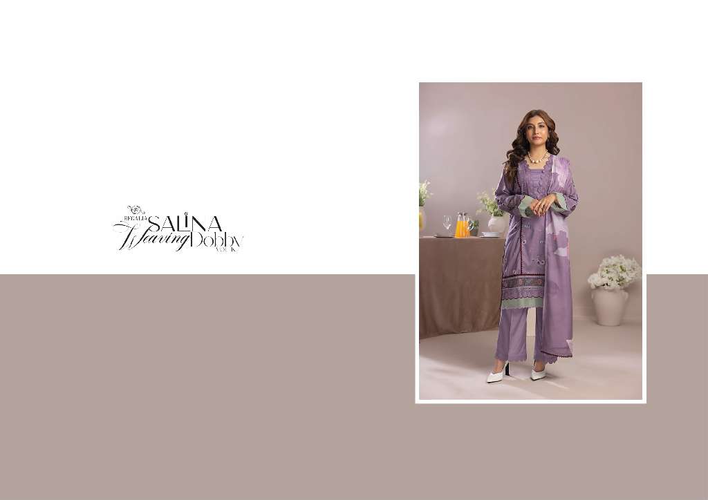 REGALIA SALINA WEAVING DOBBY VOL-1 WHOLESALE ORIGINAL PAKISTANI DRESS
