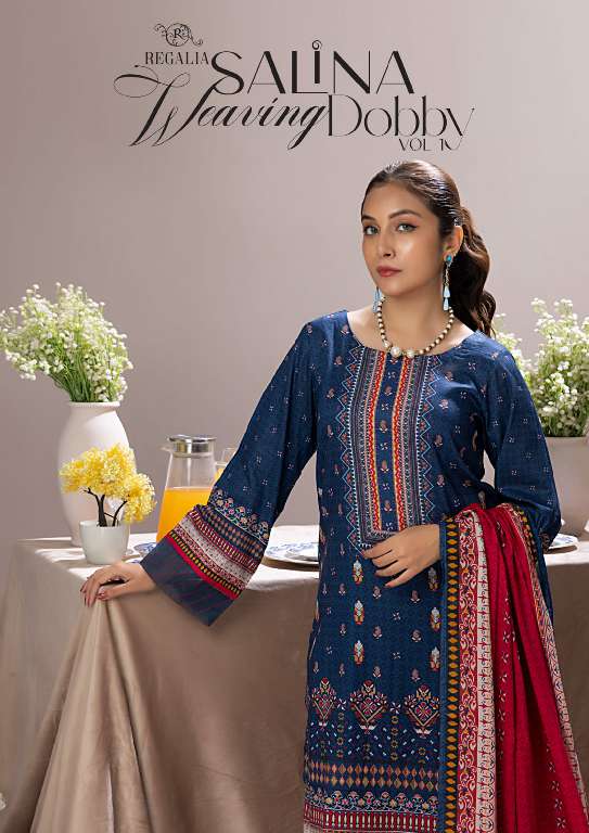 REGALIA SALINA WEAVING DOBBY VOL-1 WHOLESALE ORIGINAL PAKISTANI DRESS