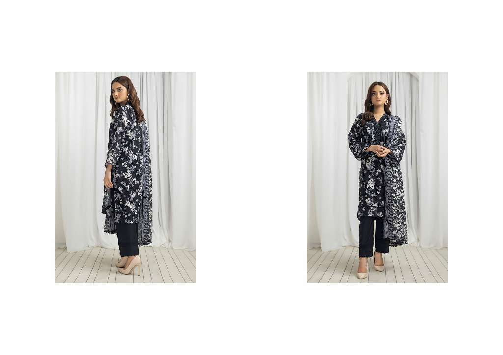 REGALIA SALINA BLACK AND WHITE CHAPTER 4 WHOLESALE LAWN ORIGINAL PAKISTANI SUITS