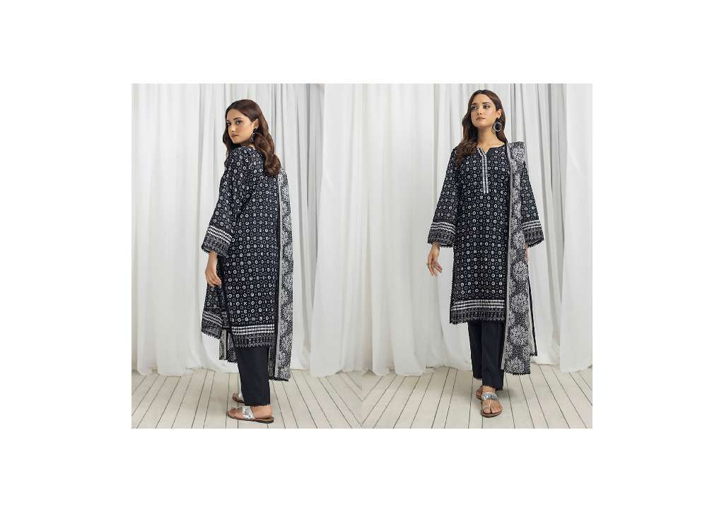 REGALIA SALINA BLACK AND WHITE CHAPTER 4 WHOLESALE LAWN ORIGINAL PAKISTANI SUITS