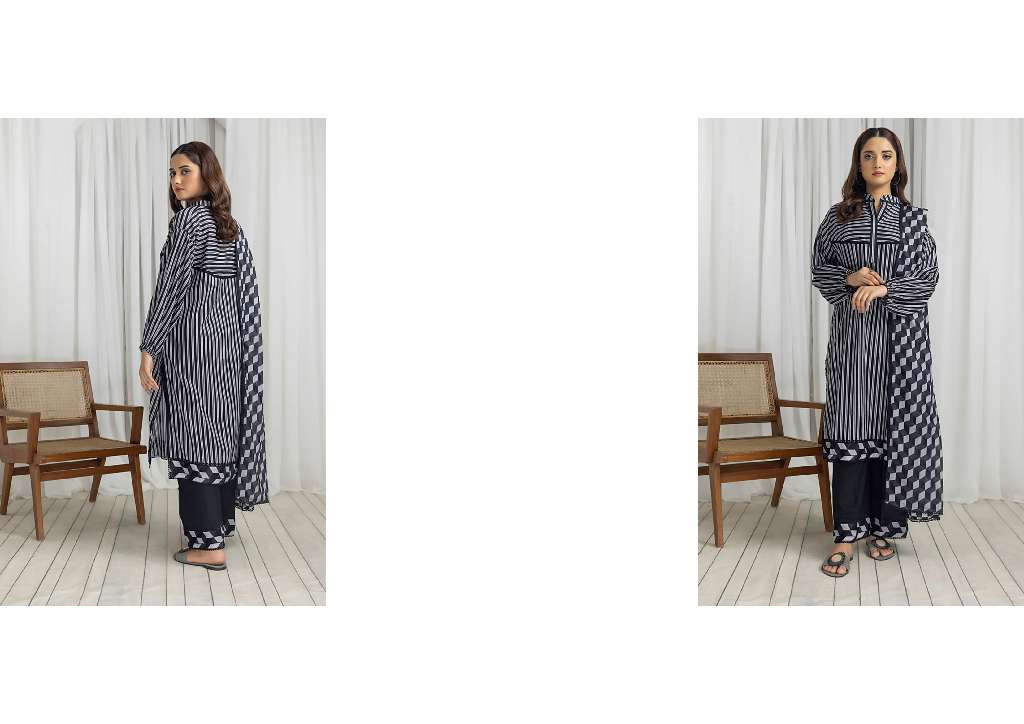 REGALIA SALINA BLACK AND WHITE CHAPTER 4 WHOLESALE LAWN ORIGINAL PAKISTANI SUITS