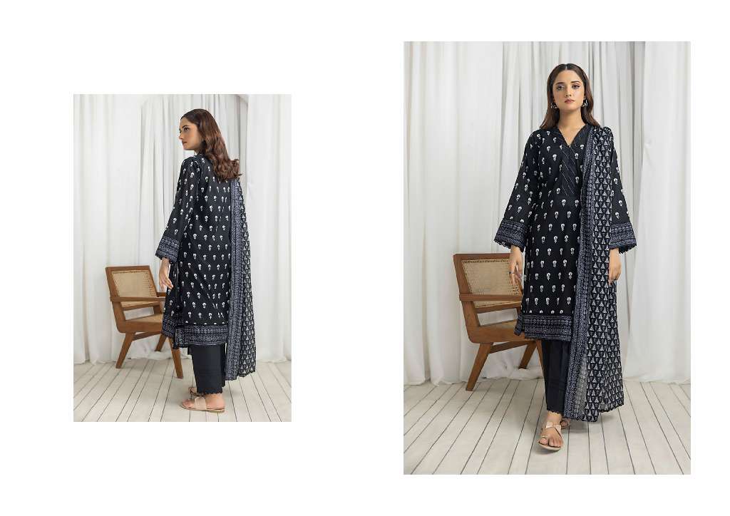 REGALIA SALINA BLACK AND WHITE CHAPTER 4 WHOLESALE LAWN ORIGINAL PAKISTANI SUITS