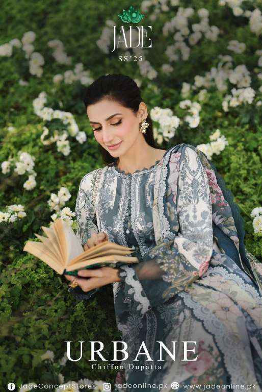 JADE URBANE CHIFFON DUPATTA 2025 WHOLESALE BEAUTIFUL ORIGINAL PAKISTANI SUITS