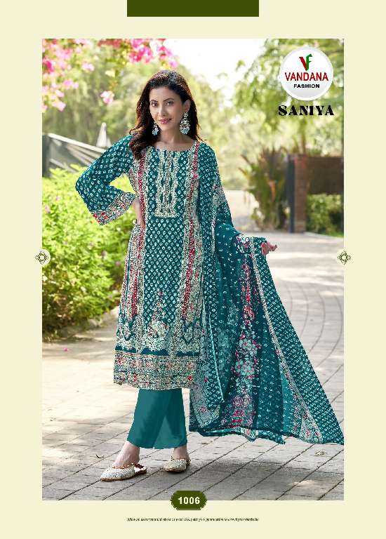 VANDANA CREATION SANIYA VOL-1 WHOLESALE PURE HEAVY RAYON WITH DESIGNER PRINTED DRESS MATERIAL