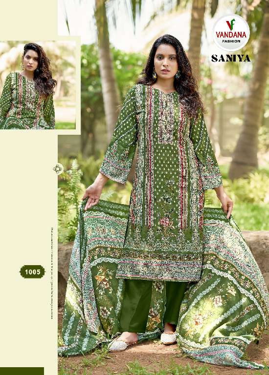 VANDANA CREATION SANIYA VOL-1 WHOLESALE PURE HEAVY RAYON WITH DESIGNER PRINTED DRESS MATERIAL