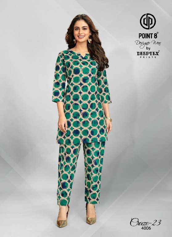 craze-23 vol 4 by deeptex prints unique cotton print readymade big size co-ord set