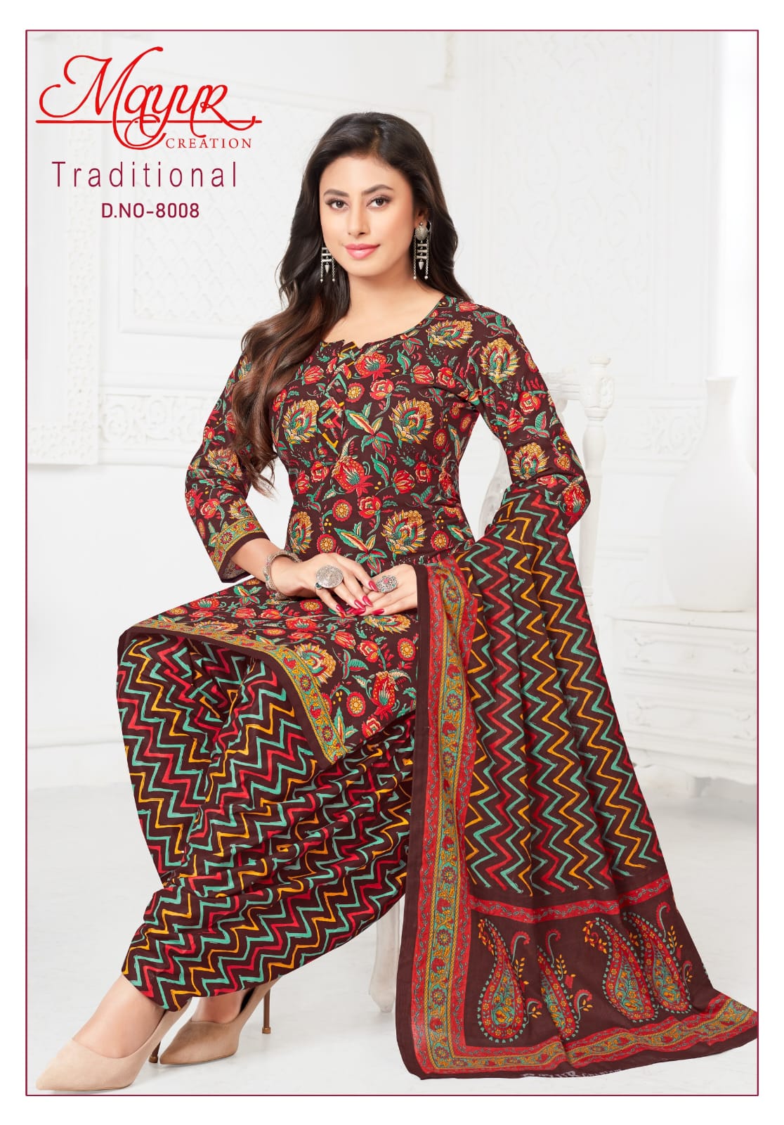 Mayur Traditional Vol-8 Wholesale Pure Cotton Printed Dress Material
