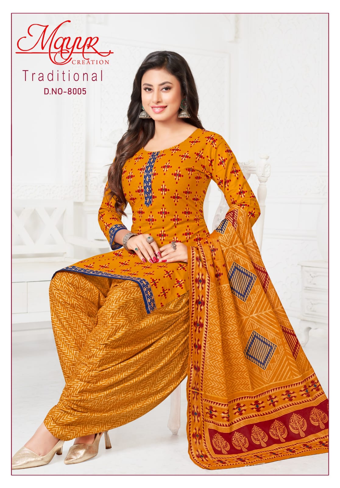 Mayur Traditional Vol-8 Wholesale Pure Cotton Printed Dress Material