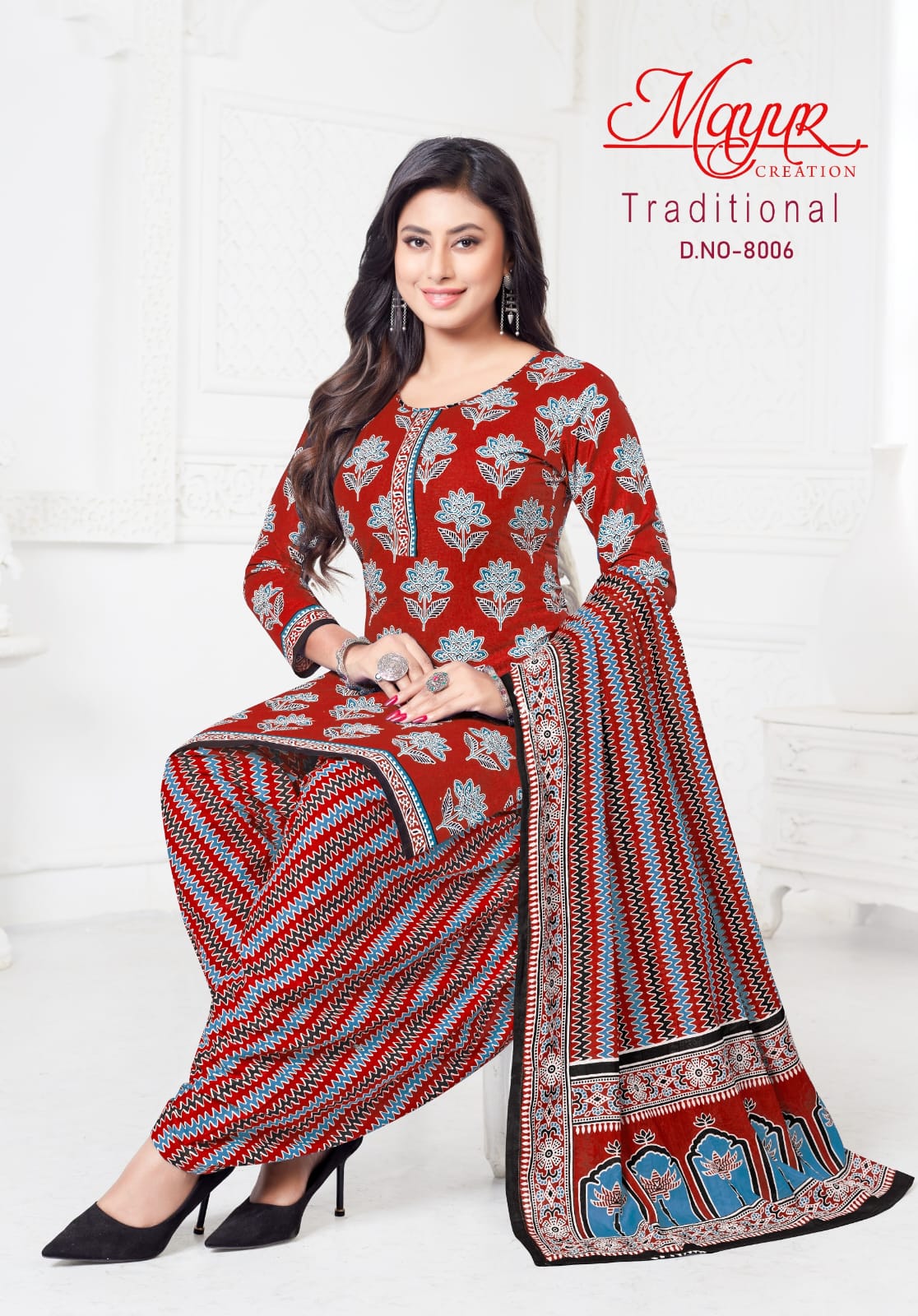 Mayur Traditional Vol-8 Wholesale Pure Cotton Printed Dress Material