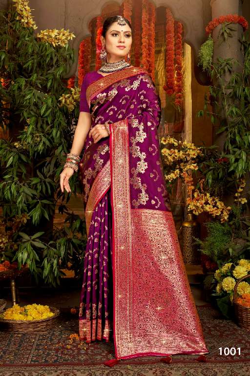 SAROJ GULAB SILK SAROSKI VOL-1 WHOLESALE SOFT SILK CONTRAST RICH PALLU WITH HEAVY SWAROSKI WORK DESIGNER SAREES