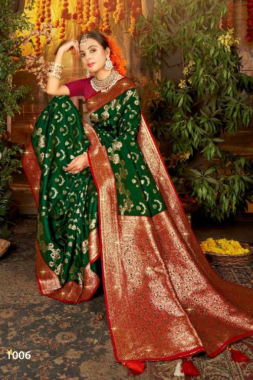 SAROJ GULAB SILK SAROSKI VOL-1 WHOLESALE SOFT SILK CONTRAST RICH PALLU WITH HEAVY SWAROSKI WORK DESIGNER SAREES
