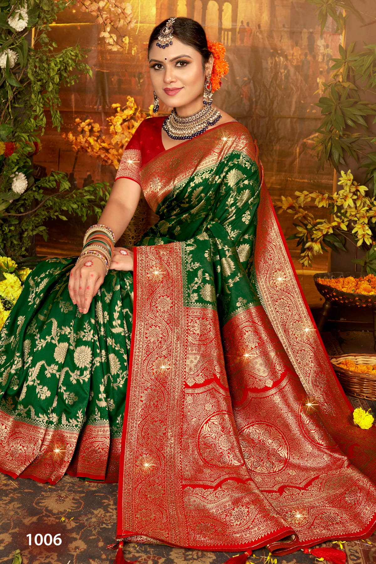SAROJ GULAB SILK SAROSKI VOL-4 WHOLESALE SOFT SILK CONTRAST RICH PALLU WITH HEAVY SWAROSKI WORK DESIGNER SAREES