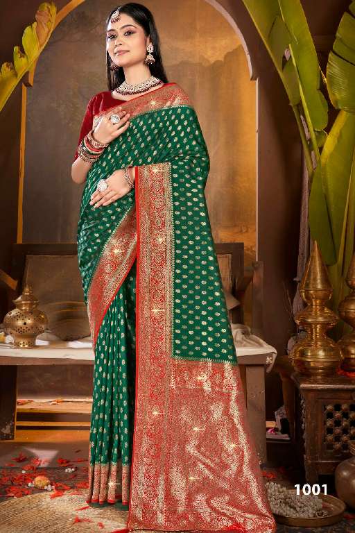SAROJ GULAB SILK SAROSKI VOL-5 WHOLESALE SOFT SILK CONTRAST RICH PALLU WITH HEAVY SWAROSKI WORK DESIGNER SAREES