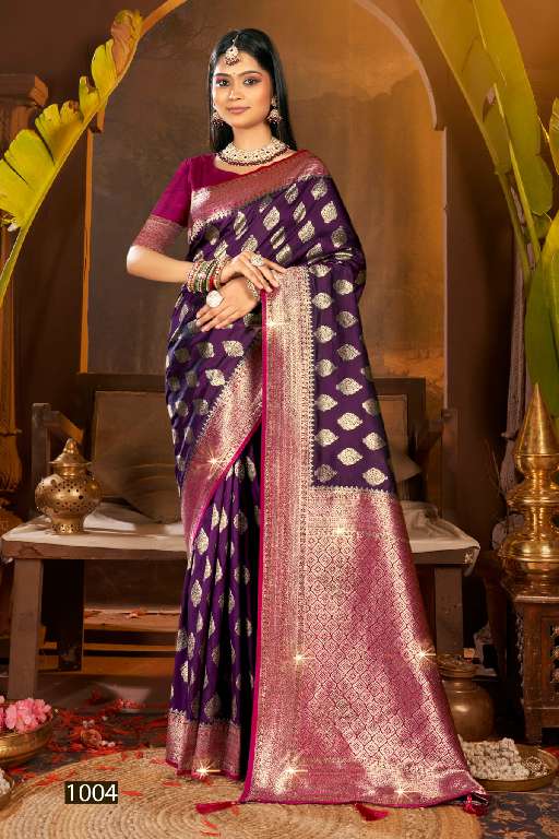 SAROJ GULAB SILK SAROSKI VOL-6 WHOLESALE SOFT SILK CONTRAST RICH PALLU WITH HEAVY SWAROSKI WORK DESIGNER SAREES
