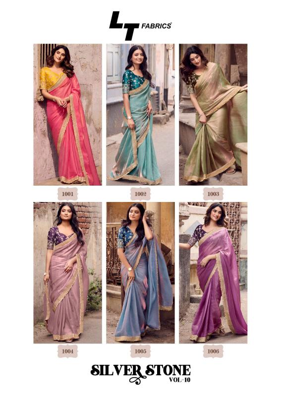 SILVER STONE VOL 10 BY LT FASHION MALAI SILK DESIGNER SAREES
