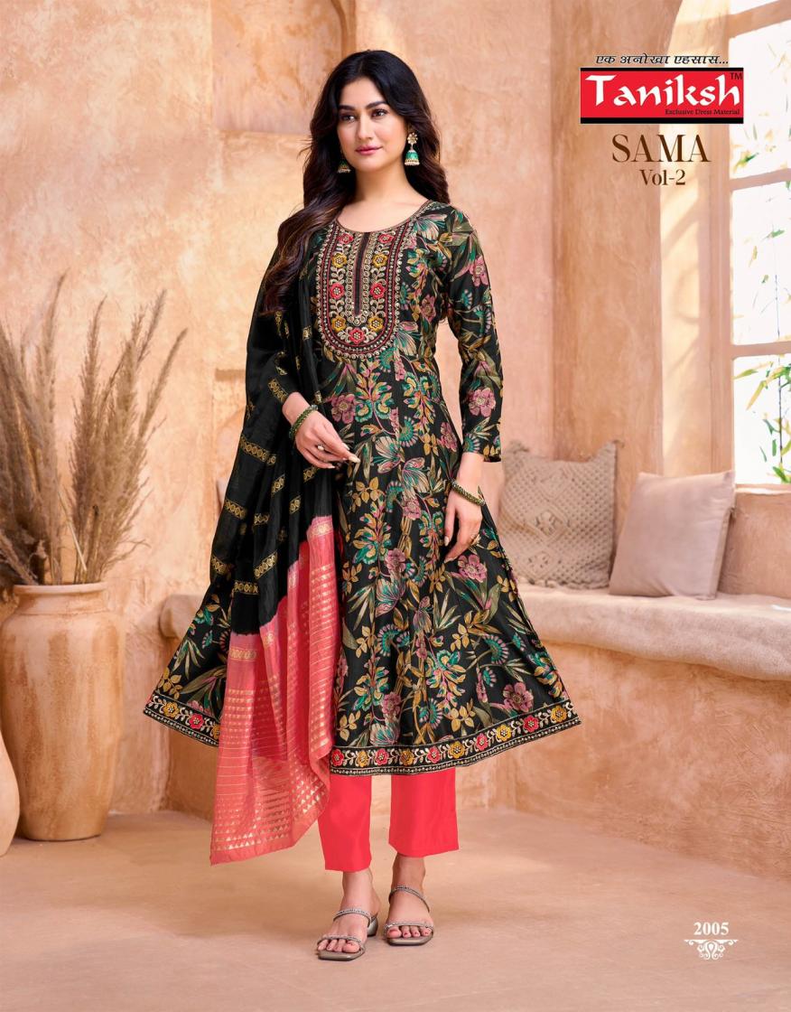 TANIKSH SAMA VOL 2 VERTICAL READYMADE REGULAR WEAR 3PCS DRESS ONLINE