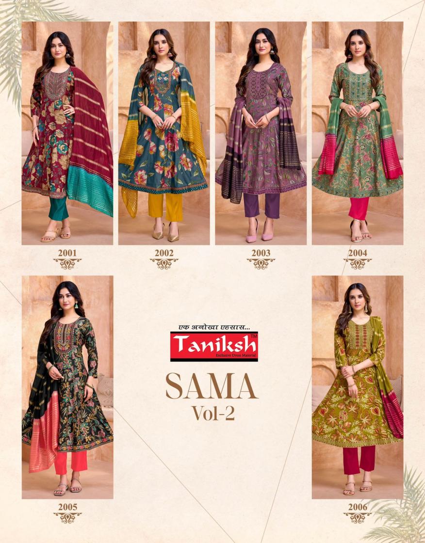 TANIKSH SAMA VOL 2 VERTICAL READYMADE REGULAR WEAR 3PCS DRESS ONLINE