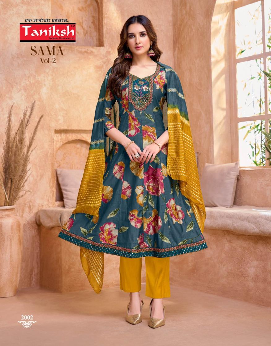 TANIKSH SAMA VOL 2 VERTICAL READYMADE REGULAR WEAR 3PCS DRESS ONLINE