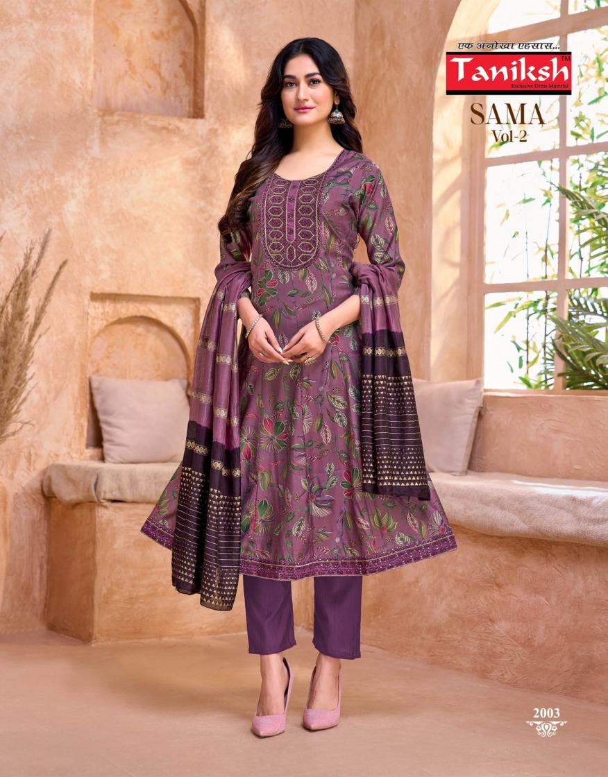TANIKSH SAMA VOL 2 VERTICAL READYMADE REGULAR WEAR 3PCS DRESS ONLINE