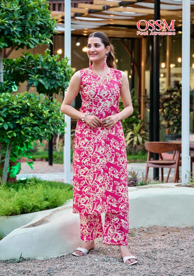 OSSM SUMMER THREADS VOL 3 READYMADE COTTON CLASSIC KURTI WITH PANT