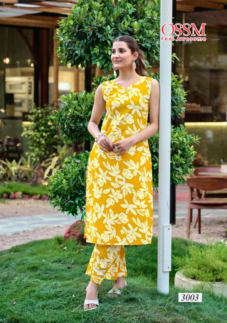 OSSM SUMMER THREADS VOL 3 READYMADE COTTON CLASSIC KURTI WITH PANT