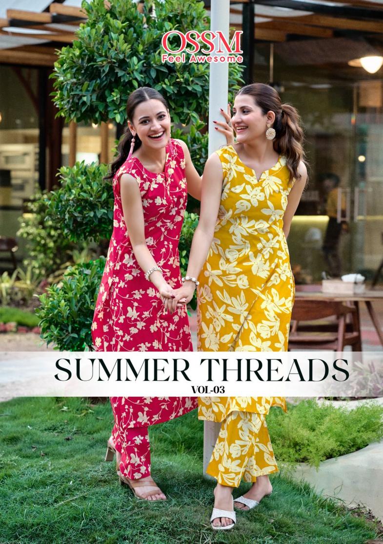 OSSM SUMMER THREADS VOL 3 READYMADE COTTON CLASSIC KURTI WITH PANT