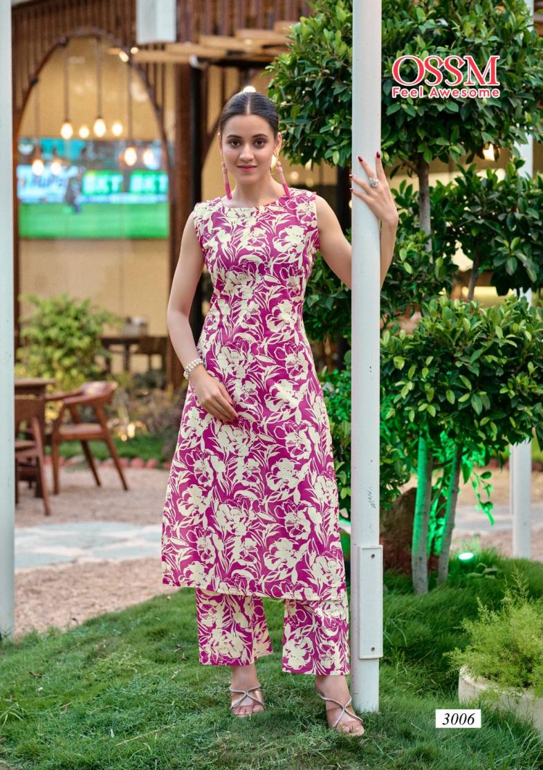 OSSM SUMMER THREADS VOL 3 READYMADE COTTON CLASSIC KURTI WITH PANT