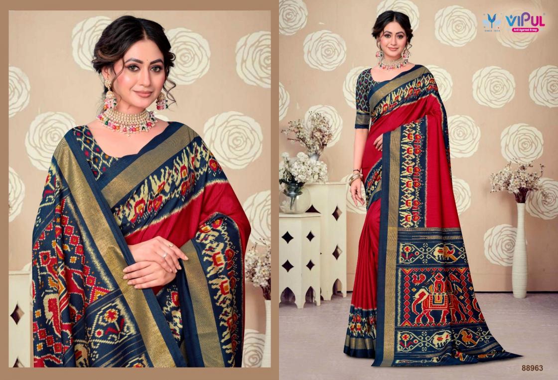 SENTOSA SILK BY VIPUL FASHION SOFT SILK ETHNIC STYLE SAREE WHOLESALER