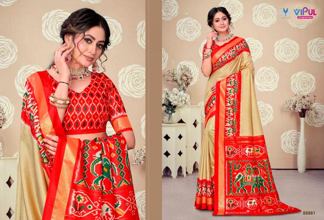 SENTOSA SILK BY VIPUL FASHION SOFT SILK ETHNIC STYLE SAREE WHOLESALER