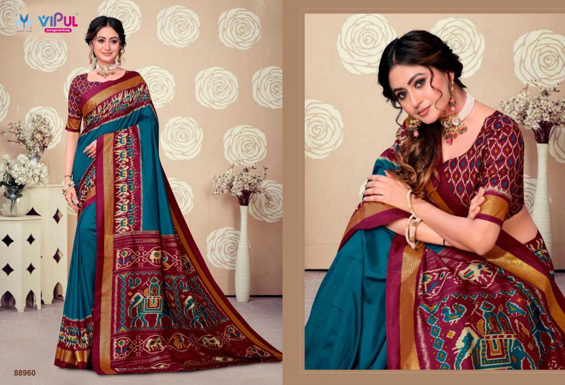 SENTOSA SILK BY VIPUL FASHION SOFT SILK ETHNIC STYLE SAREE WHOLESALER