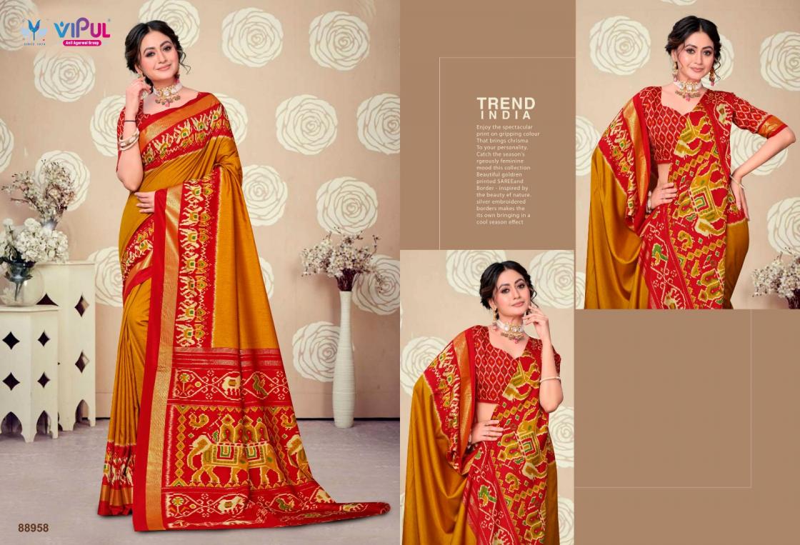 SENTOSA SILK BY VIPUL FASHION SOFT SILK ETHNIC STYLE SAREE WHOLESALER