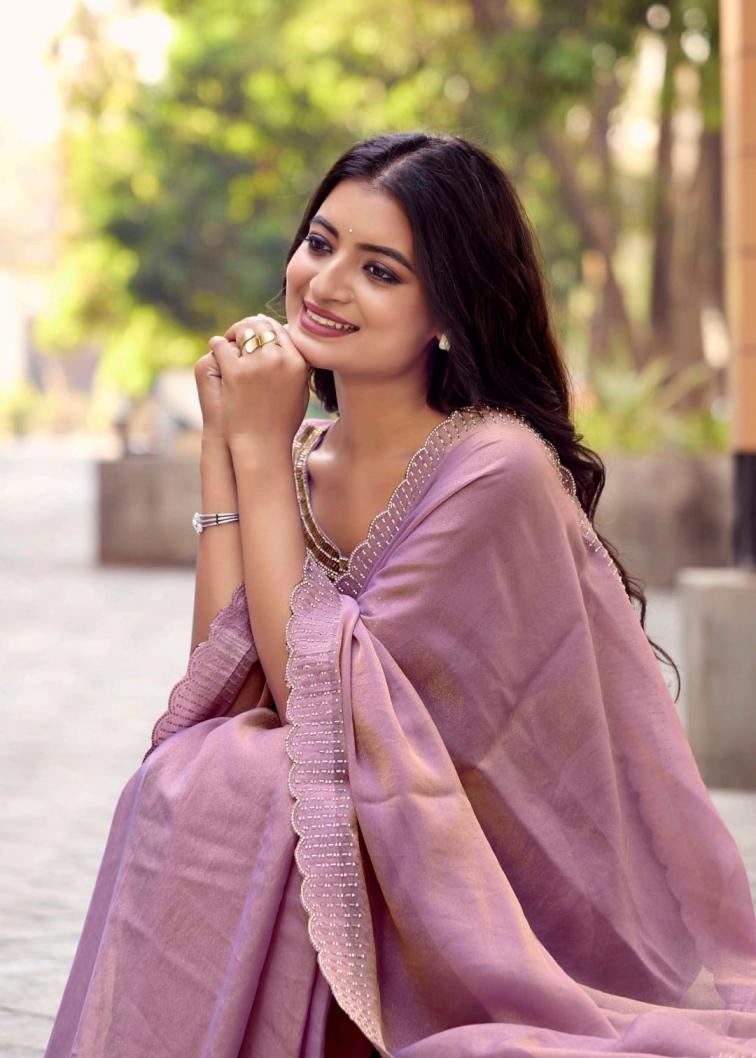 LT FABRICS SILVER STONE VOL 18 NYLON XCATONIC SATIN FASHIONABLE SAREES