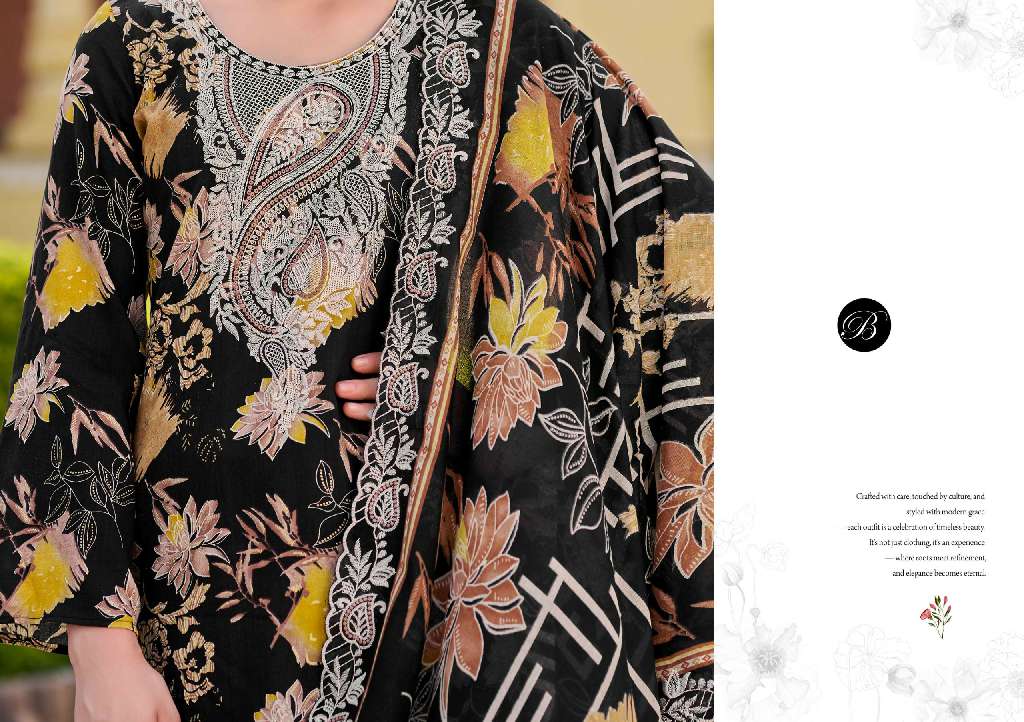 BELLIZA DESIGNER STUDIO TANAYA WHOLESALE DIGITAL PRINT WITH EXCLUSIVE EMBROIDERY WORK PREMIUM DESIGNER DRESS MATERIAL