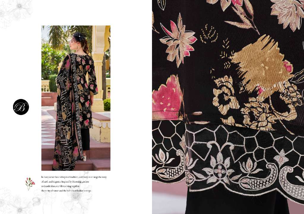 BELLIZA DESIGNER STUDIO TANAYA WHOLESALE DIGITAL PRINT WITH EXCLUSIVE EMBROIDERY WORK PREMIUM DESIGNER DRESS MATERIAL