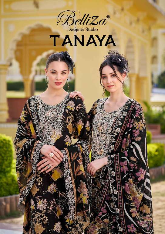 BELLIZA DESIGNER STUDIO TANAYA WHOLESALE DIGITAL PRINT WITH EXCLUSIVE EMBROIDERY WORK PREMIUM DESIGNER DRESS MATERIAL