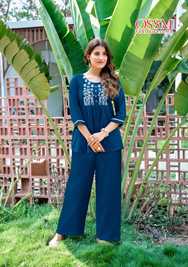 GLAMOUR BY OSSM FULLY STITCH COTTON FLEX UNIQUE CO-ORD SETS ONLINE