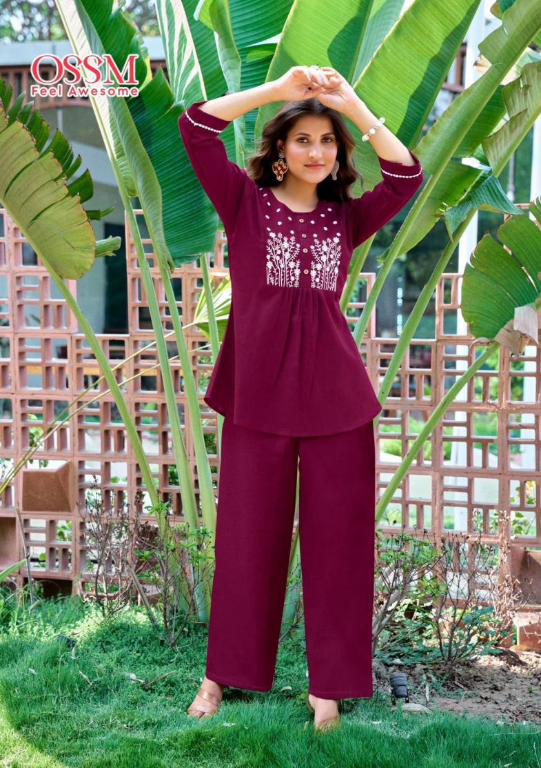 GLAMOUR BY OSSM FULLY STITCH COTTON FLEX UNIQUE CO-ORD SETS ONLINE