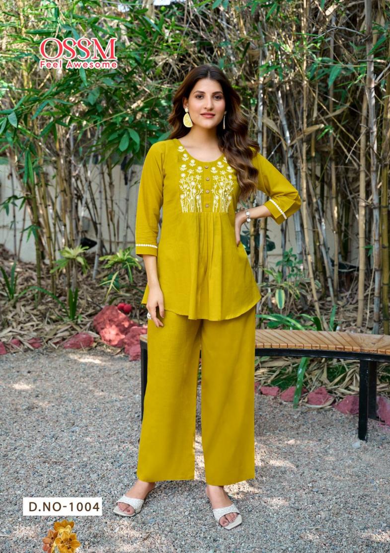 GLAMOUR BY OSSM FULLY STITCH COTTON FLEX UNIQUE CO-ORD SETS ONLINE