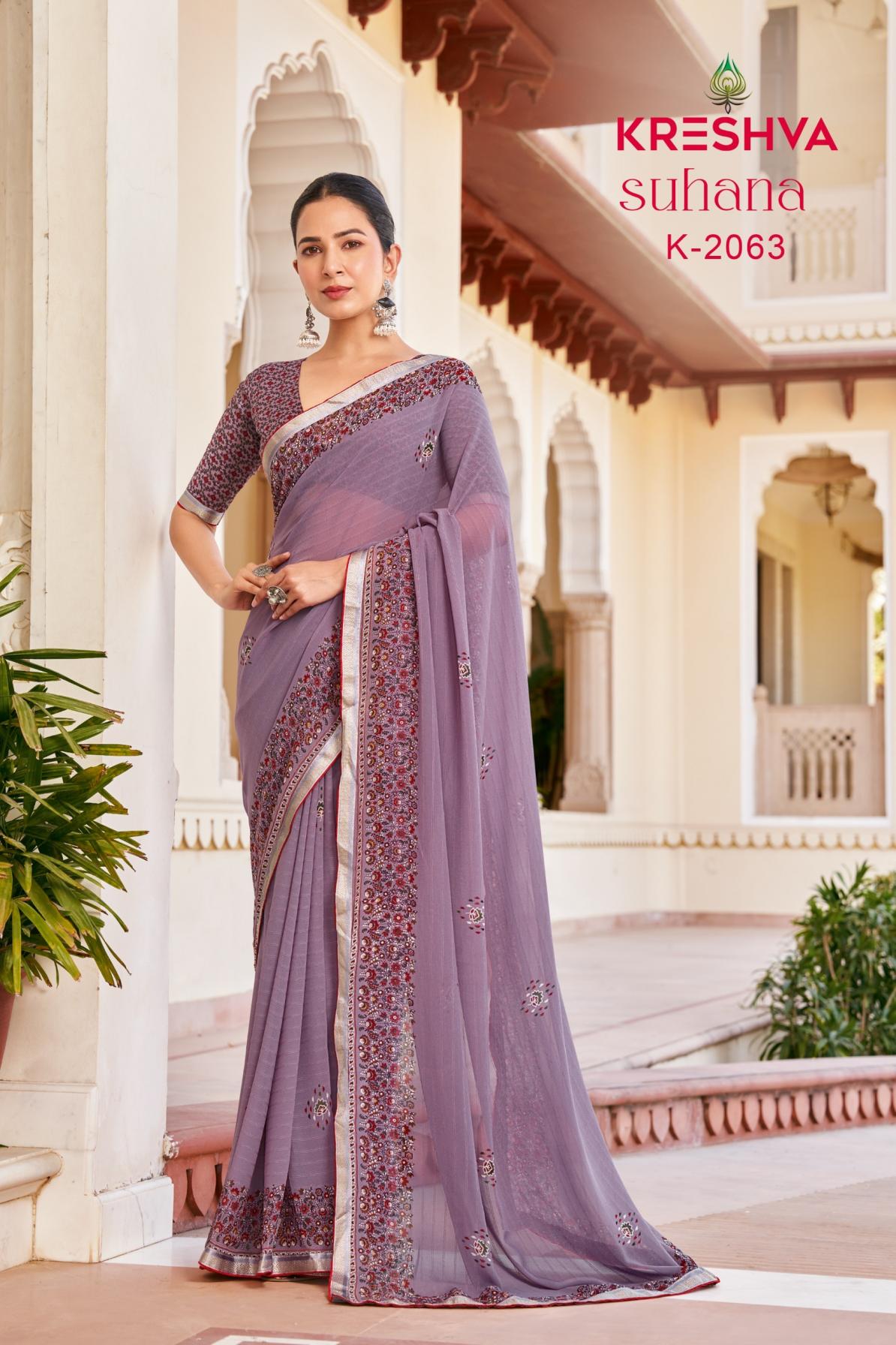 KRESHVA SUHANA DANI GEORGETTE TRADITIONAL SAREE FOR EVERY OCCASION