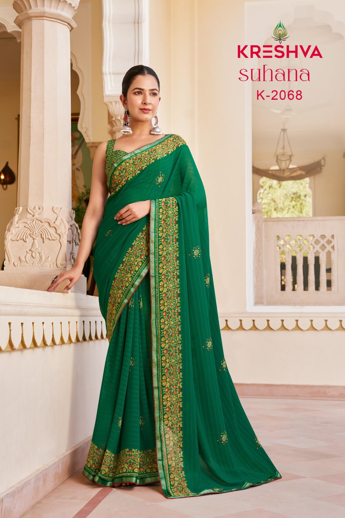 KRESHVA SUHANA DANI GEORGETTE TRADITIONAL SAREE FOR EVERY OCCASION