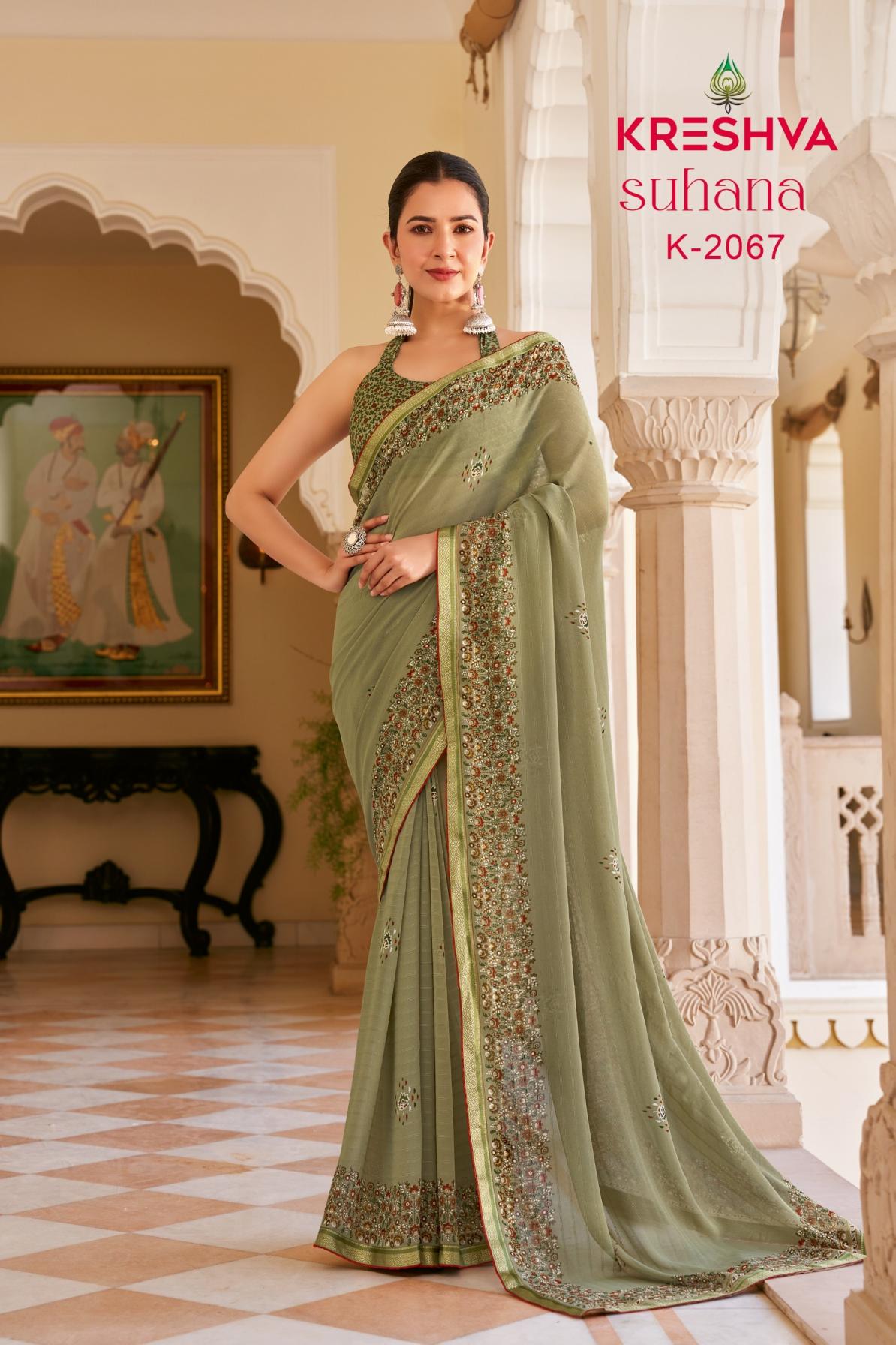 KRESHVA SUHANA DANI GEORGETTE TRADITIONAL SAREE FOR EVERY OCCASION