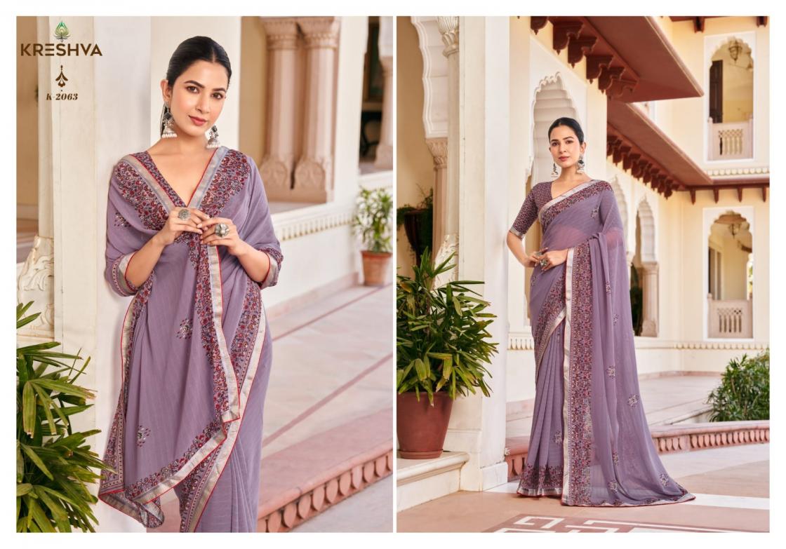 KRESHVA SUHANA DANI GEORGETTE TRADITIONAL SAREE FOR EVERY OCCASION