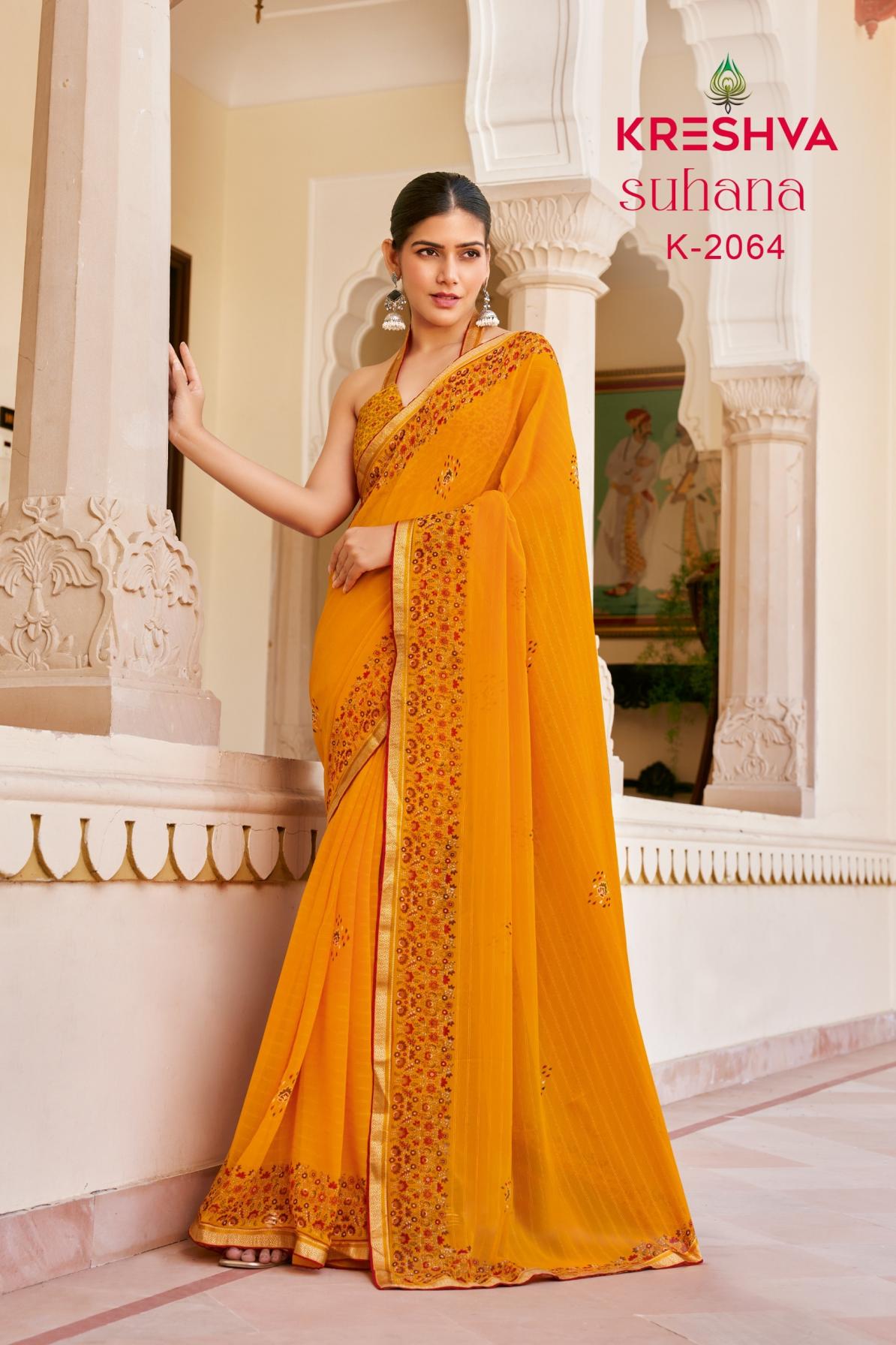 KRESHVA SUHANA DANI GEORGETTE TRADITIONAL SAREE FOR EVERY OCCASION