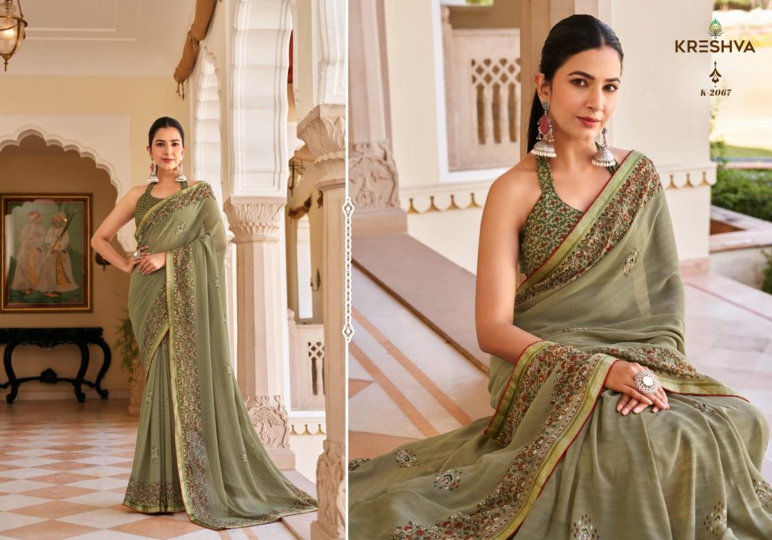 KRESHVA SUHANA DANI GEORGETTE TRADITIONAL SAREE FOR EVERY OCCASION