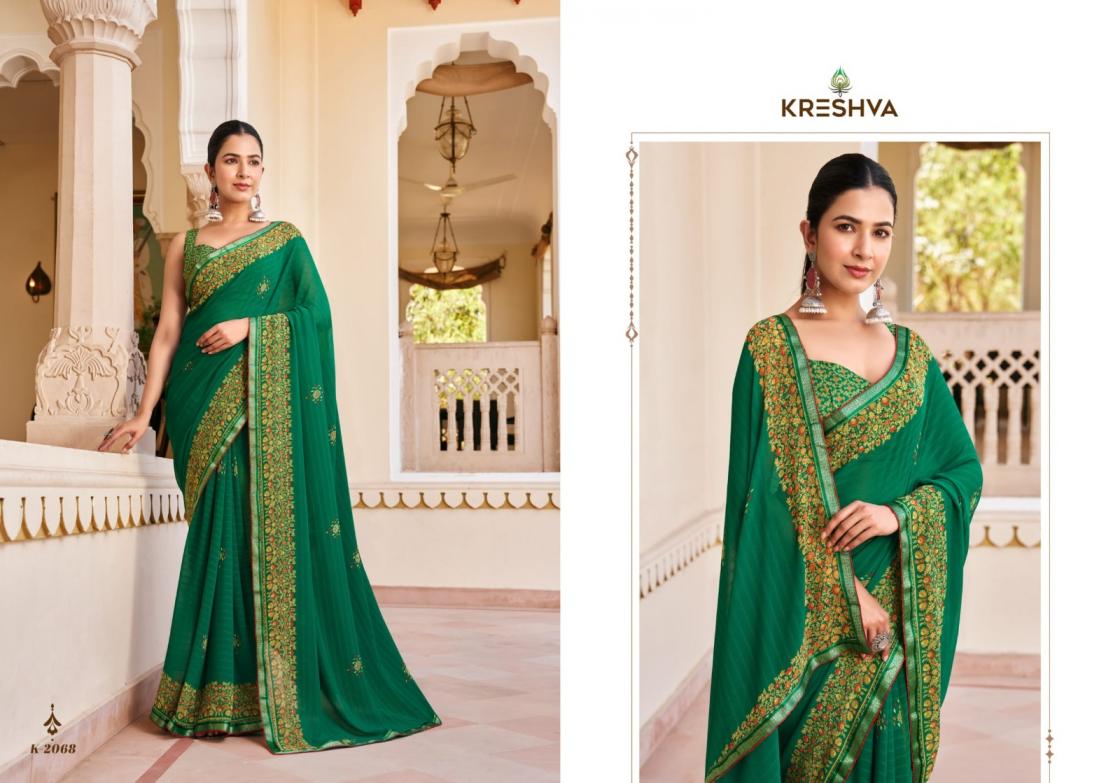 KRESHVA SUHANA DANI GEORGETTE TRADITIONAL SAREE FOR EVERY OCCASION